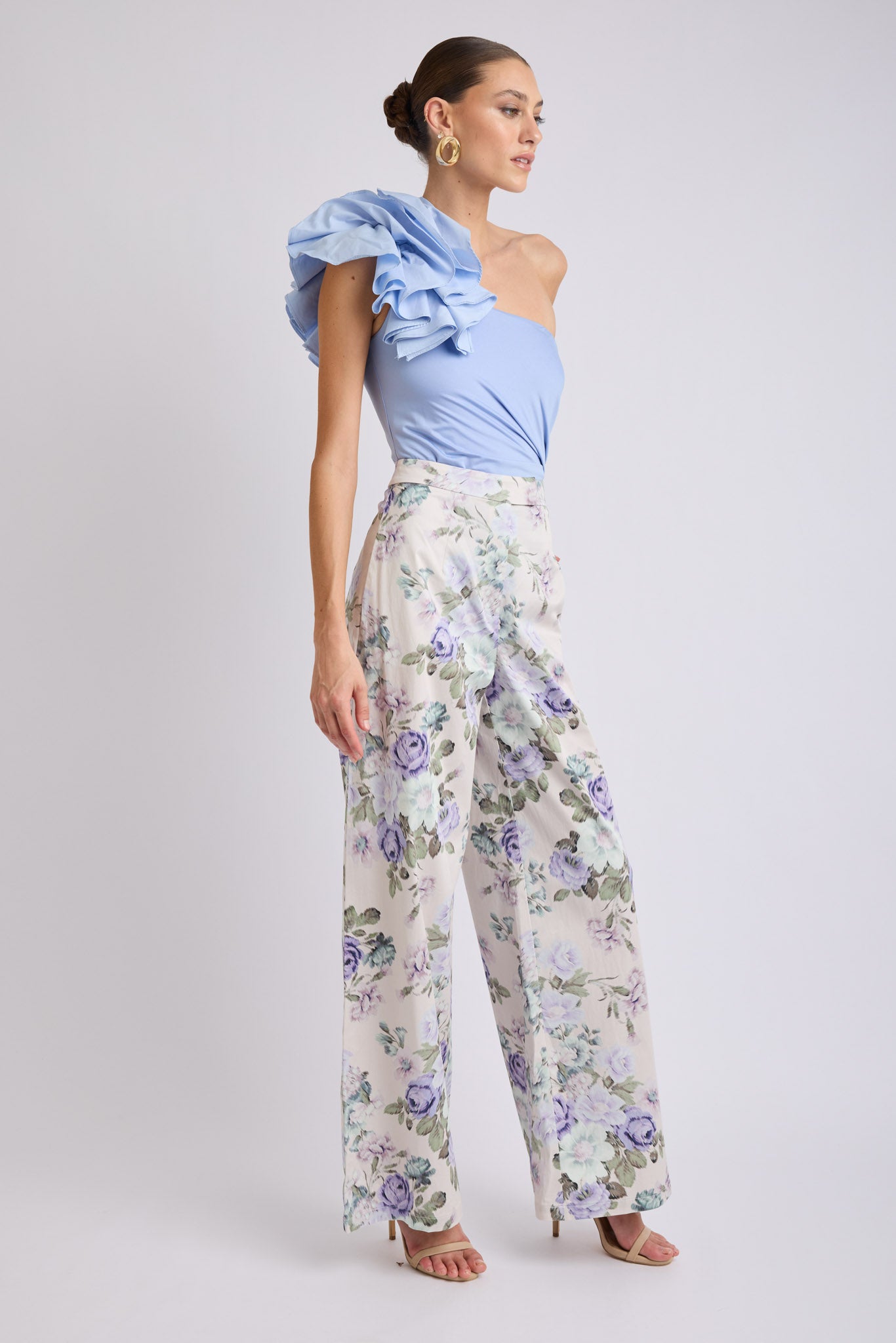 Lorena One Shoulder Ruffle Bodysuit