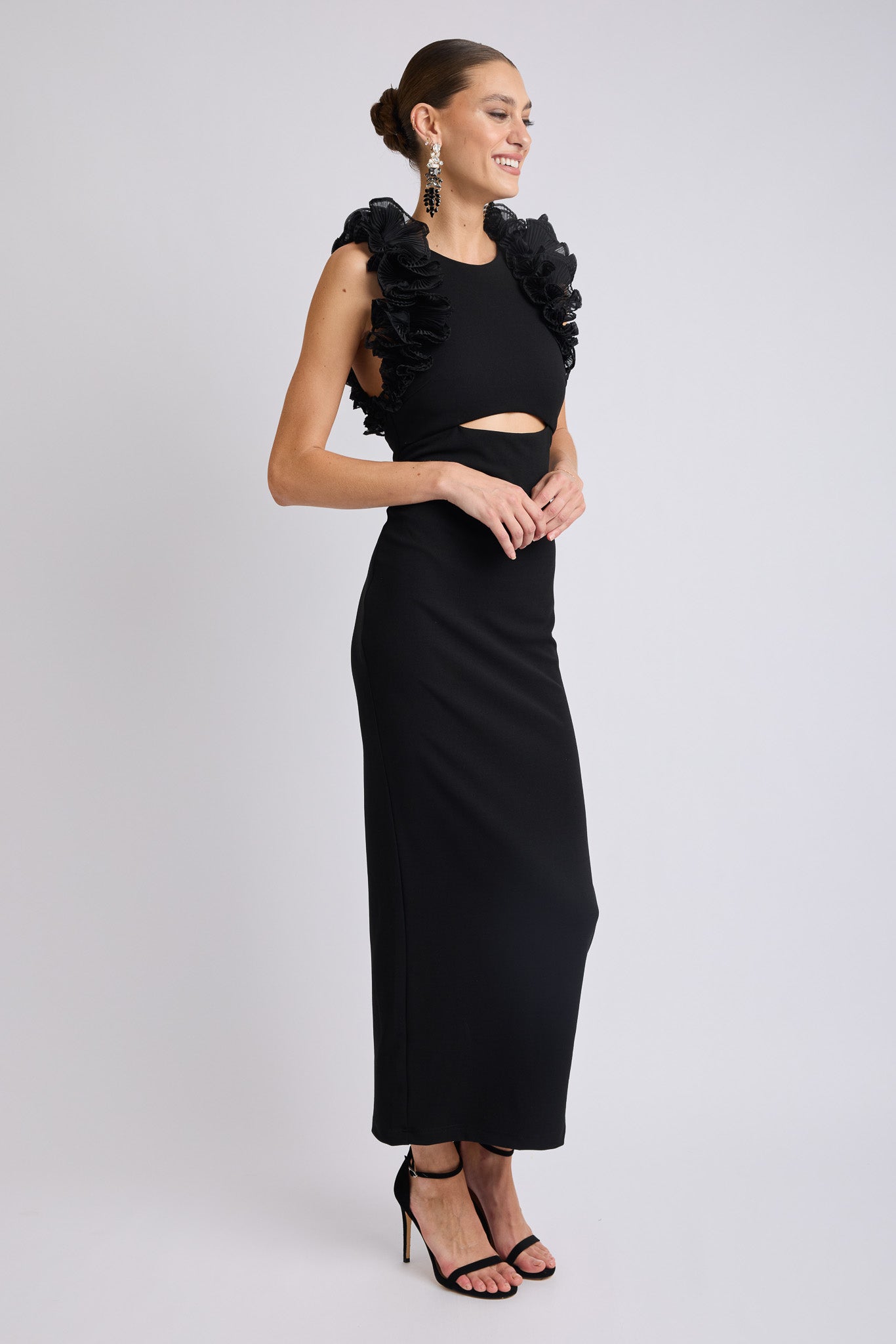 Trevia Frill Midi Dress