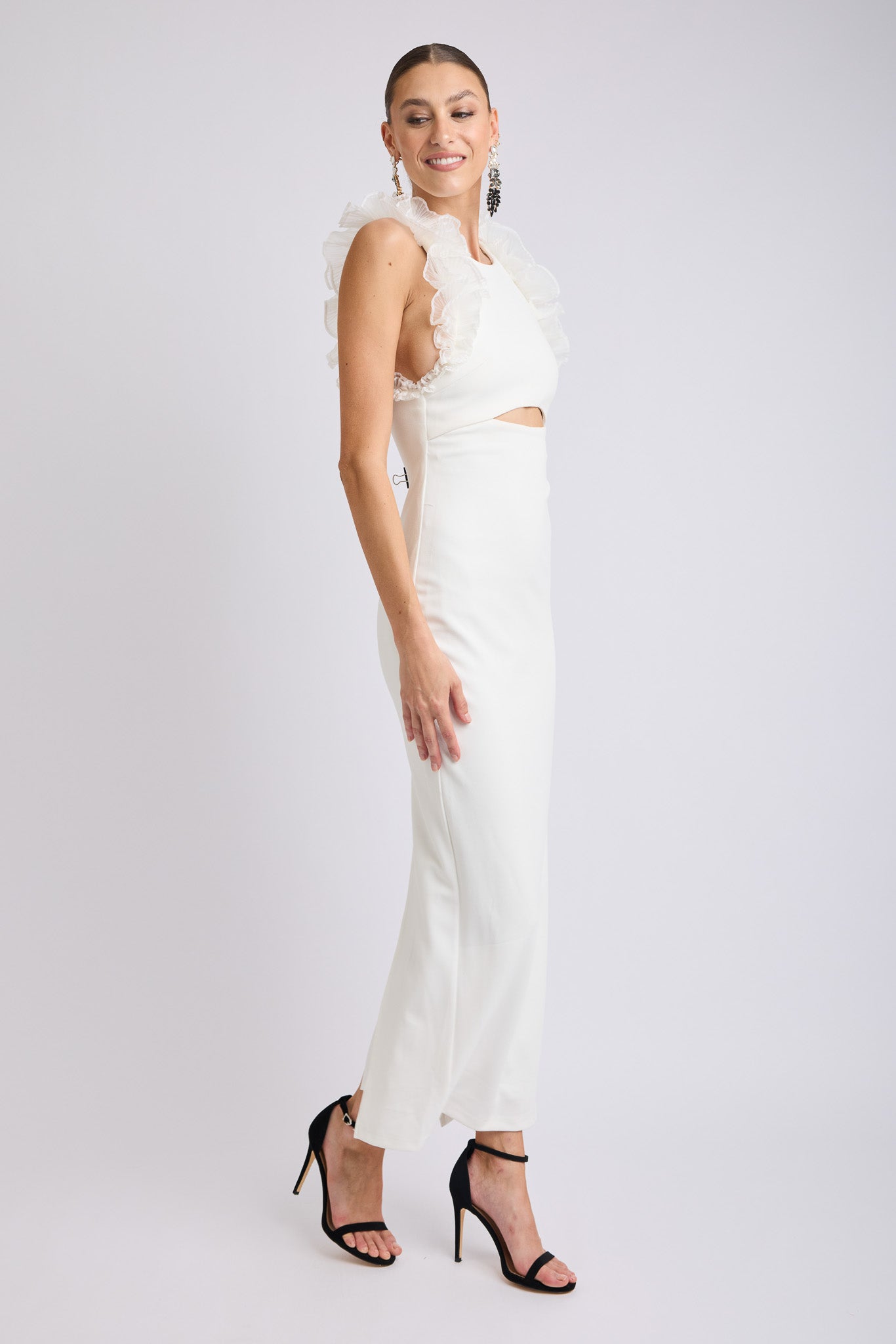 Trevia Frill Midi Dress