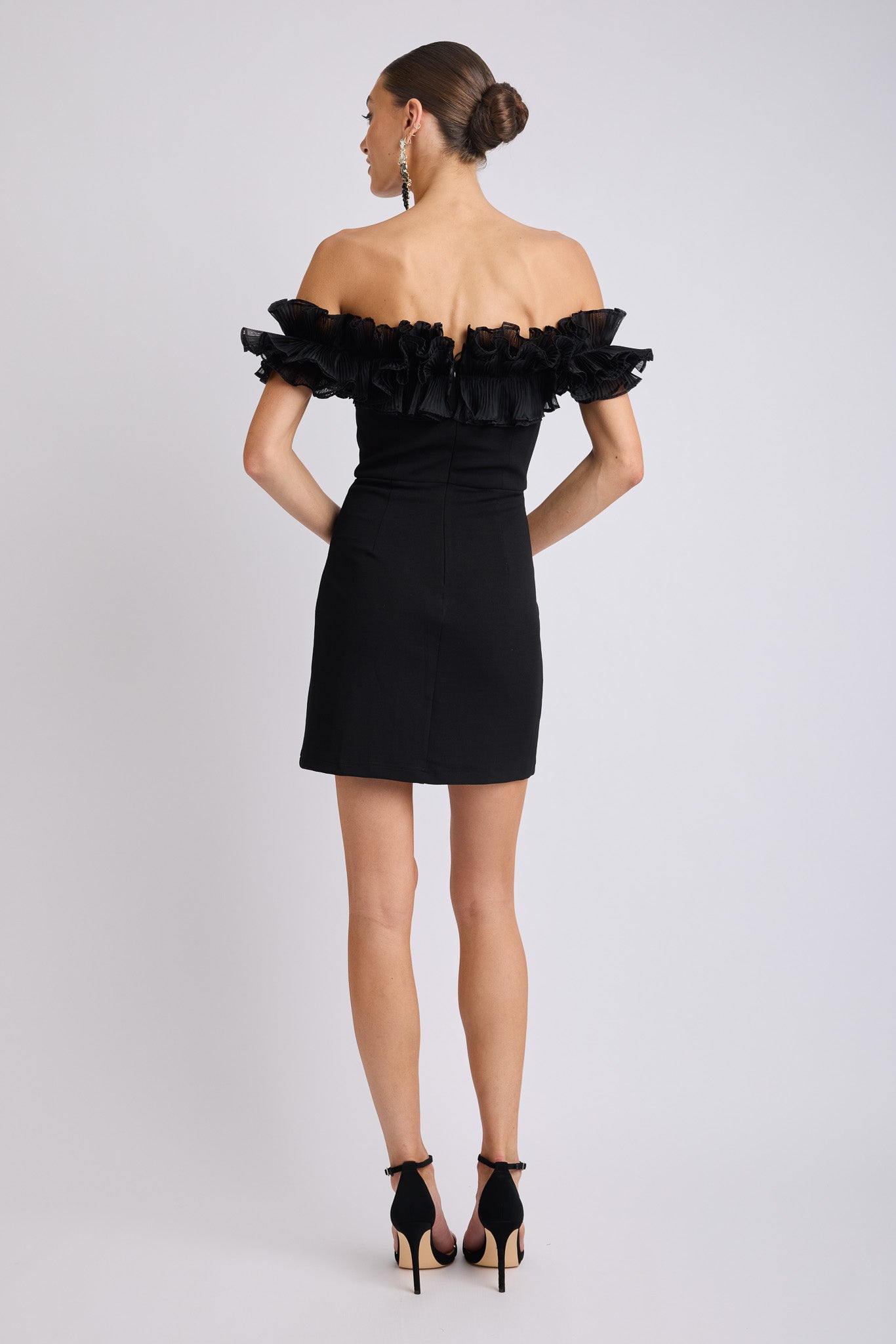 Trevia Frill Neckline Mini Dress