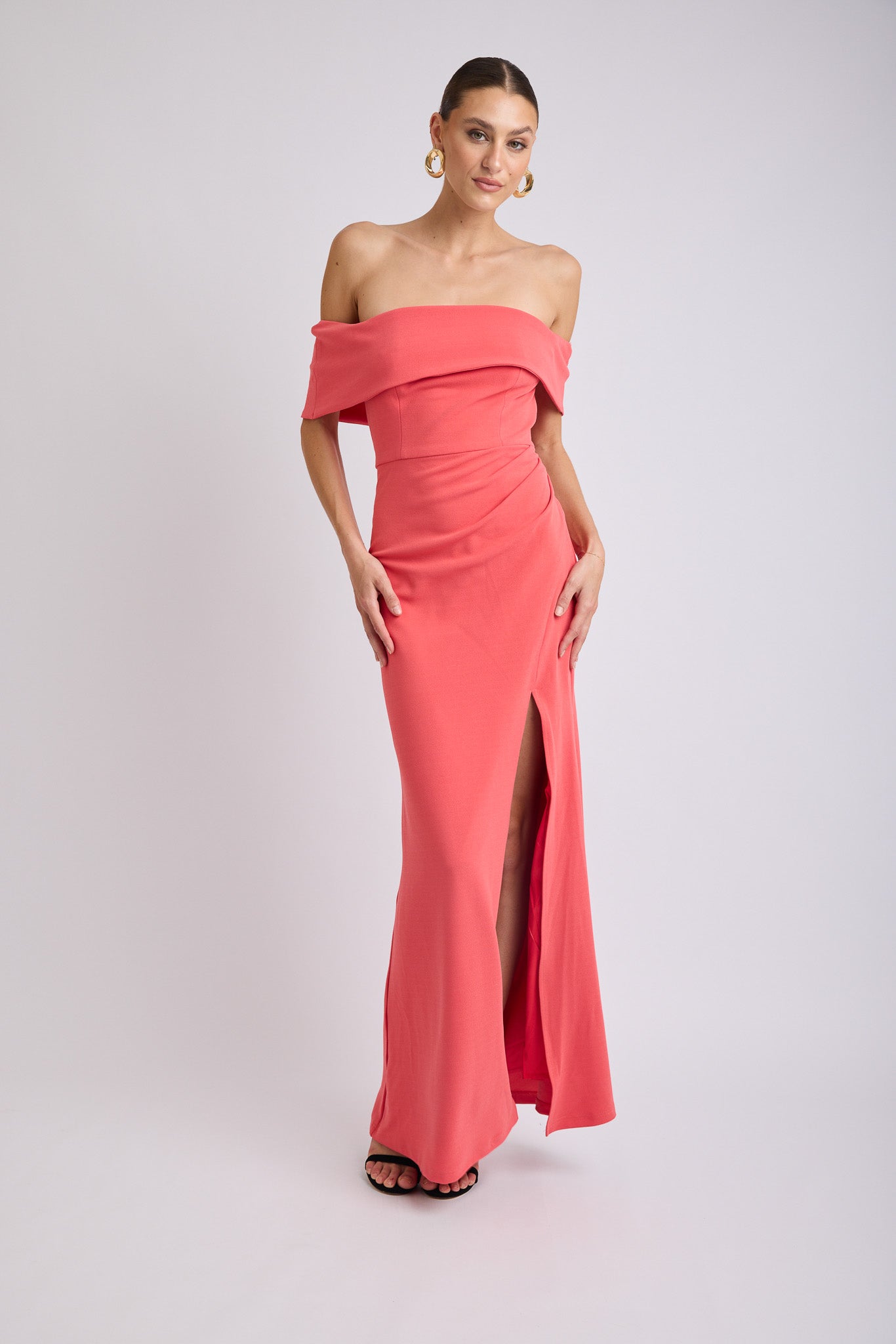Trevia Off Shoulder Maxi Dress
