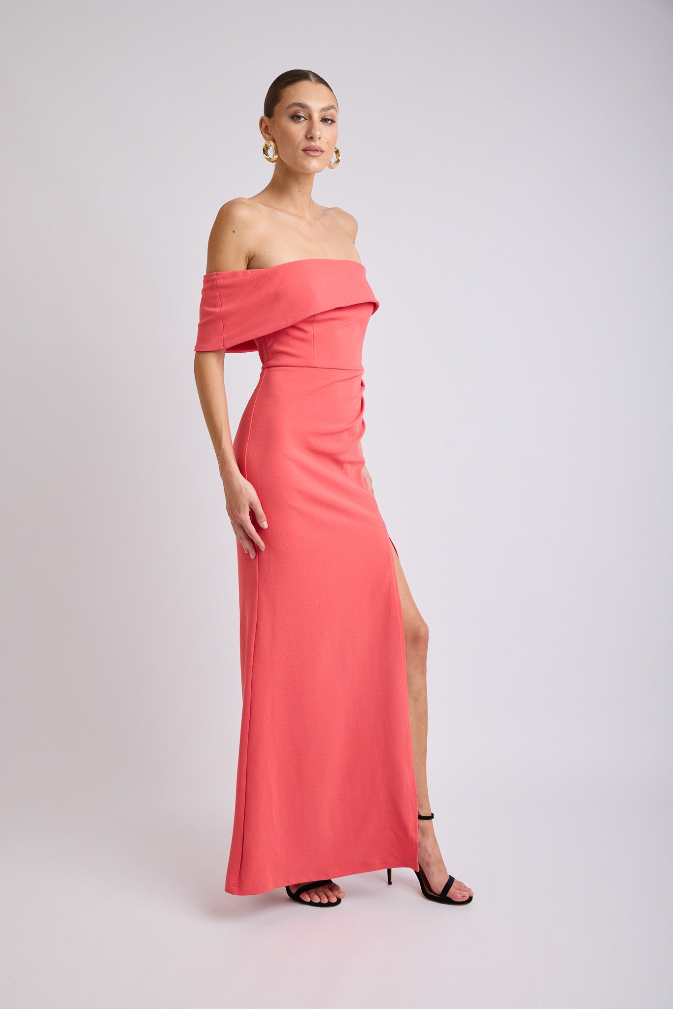 Trevia Off Shoulder Maxi Dress