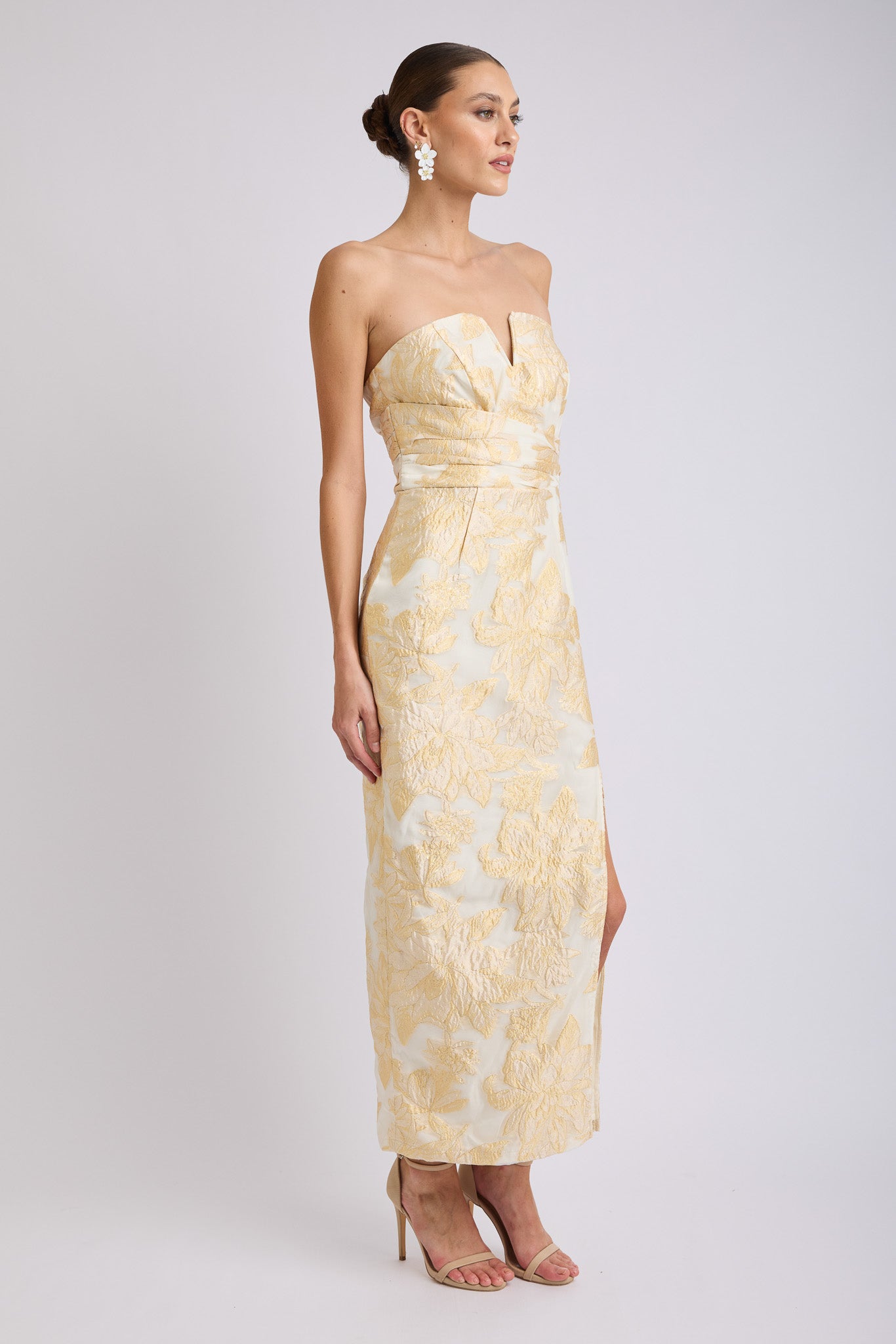 Seanna Bandeau V Neck Midi Dress
