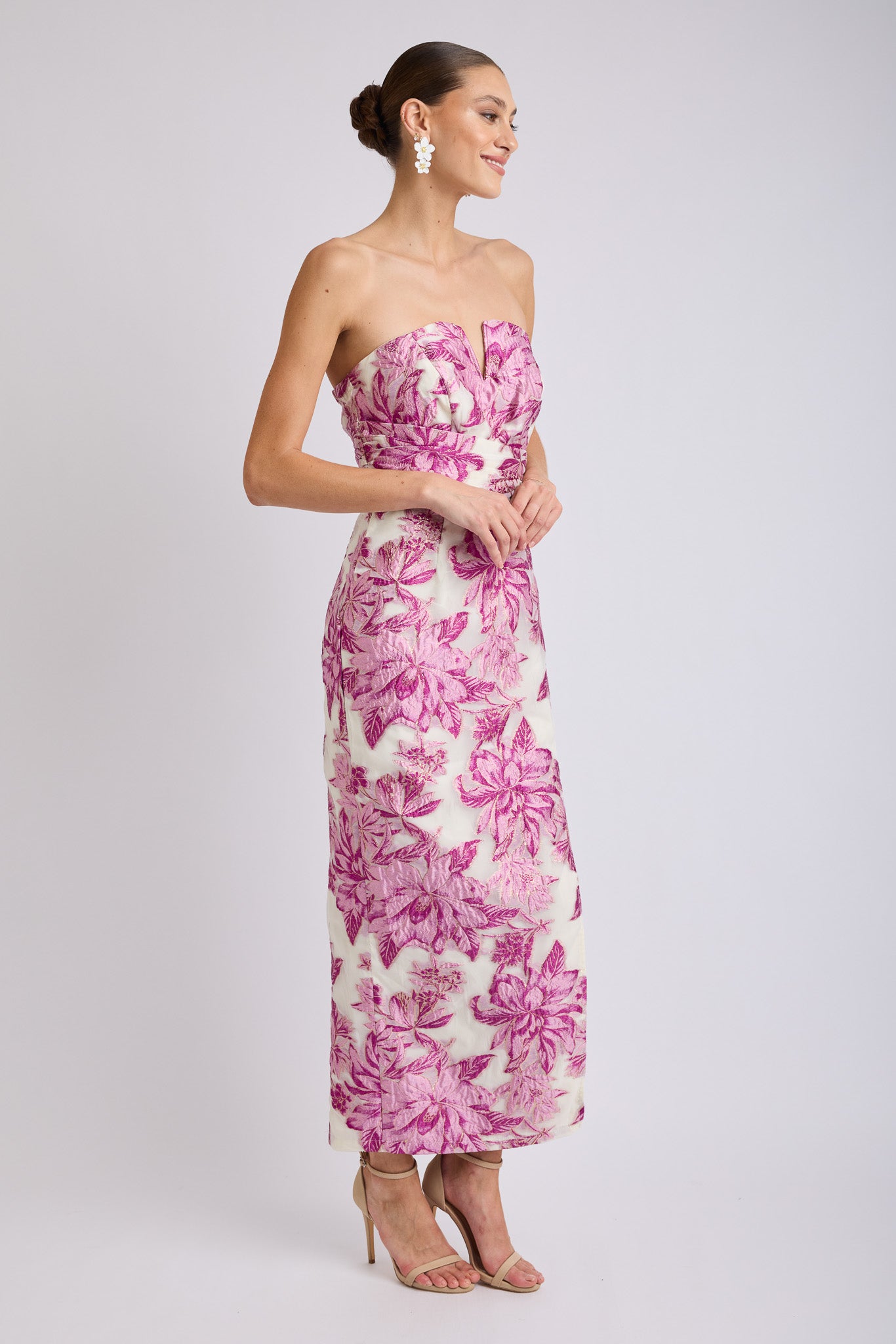 Seanna Bandeau V Neck Midi Dress
