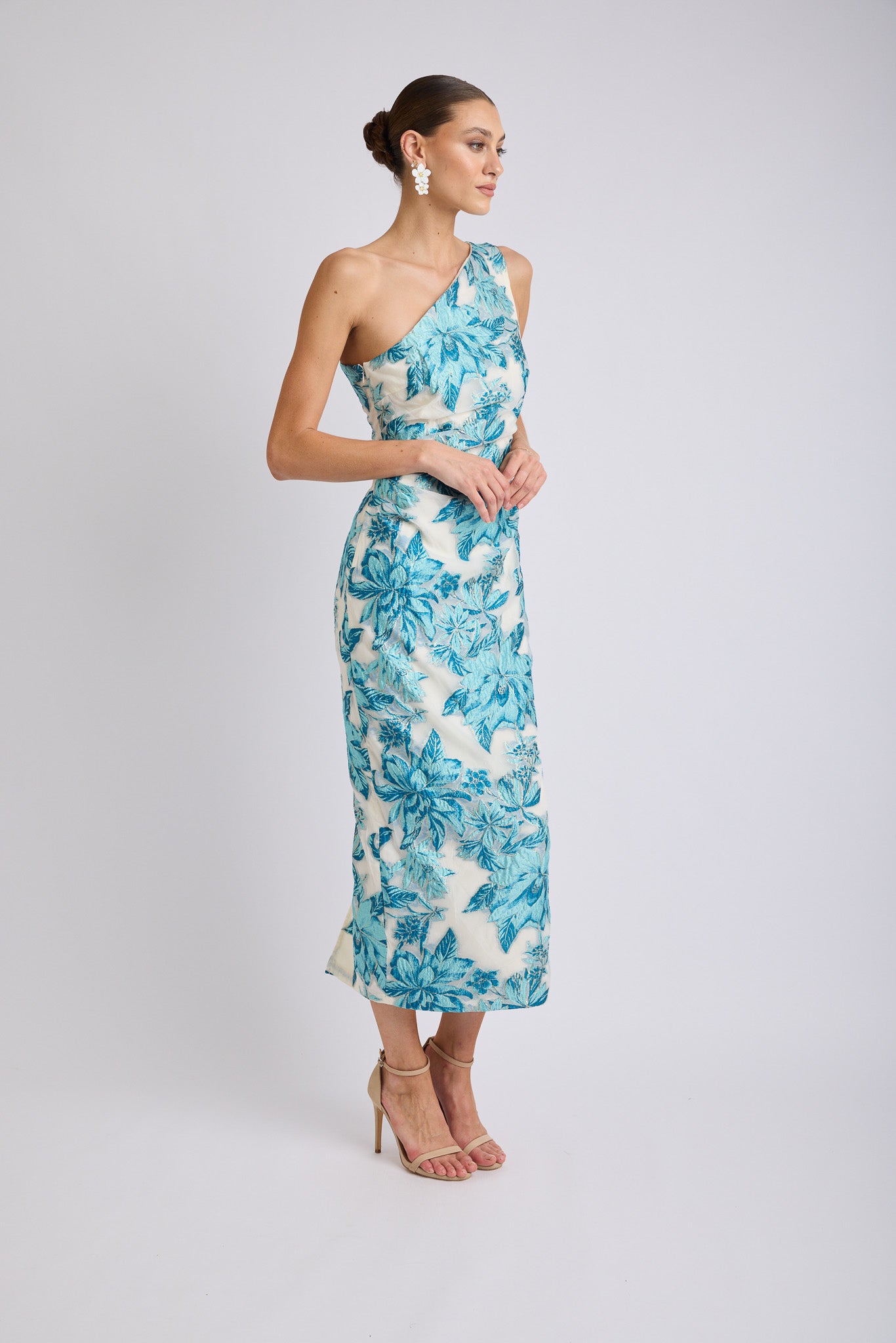 Seanna One Shoulder Midi Dress
