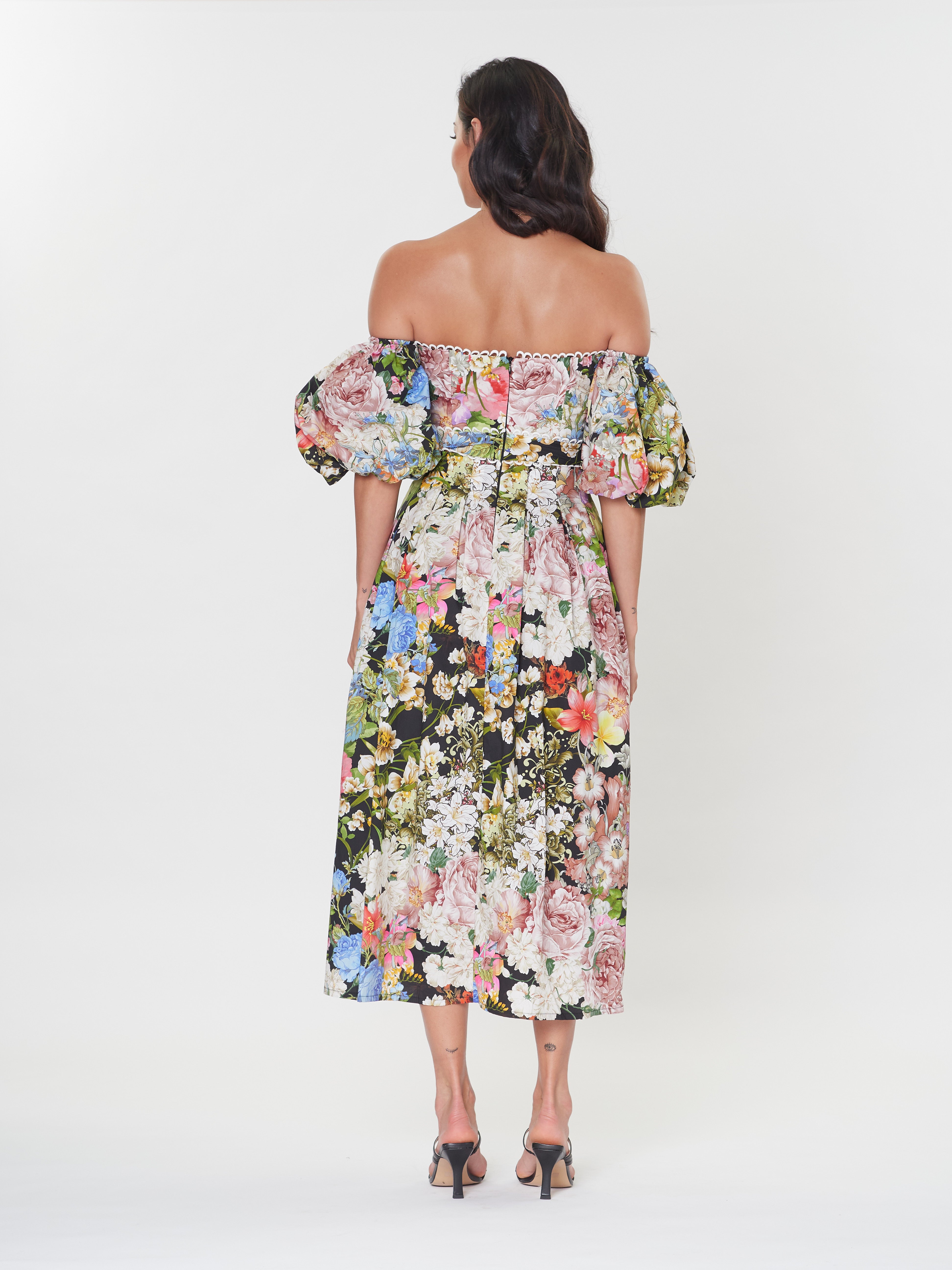 Romantic Flower Strapless Maxi