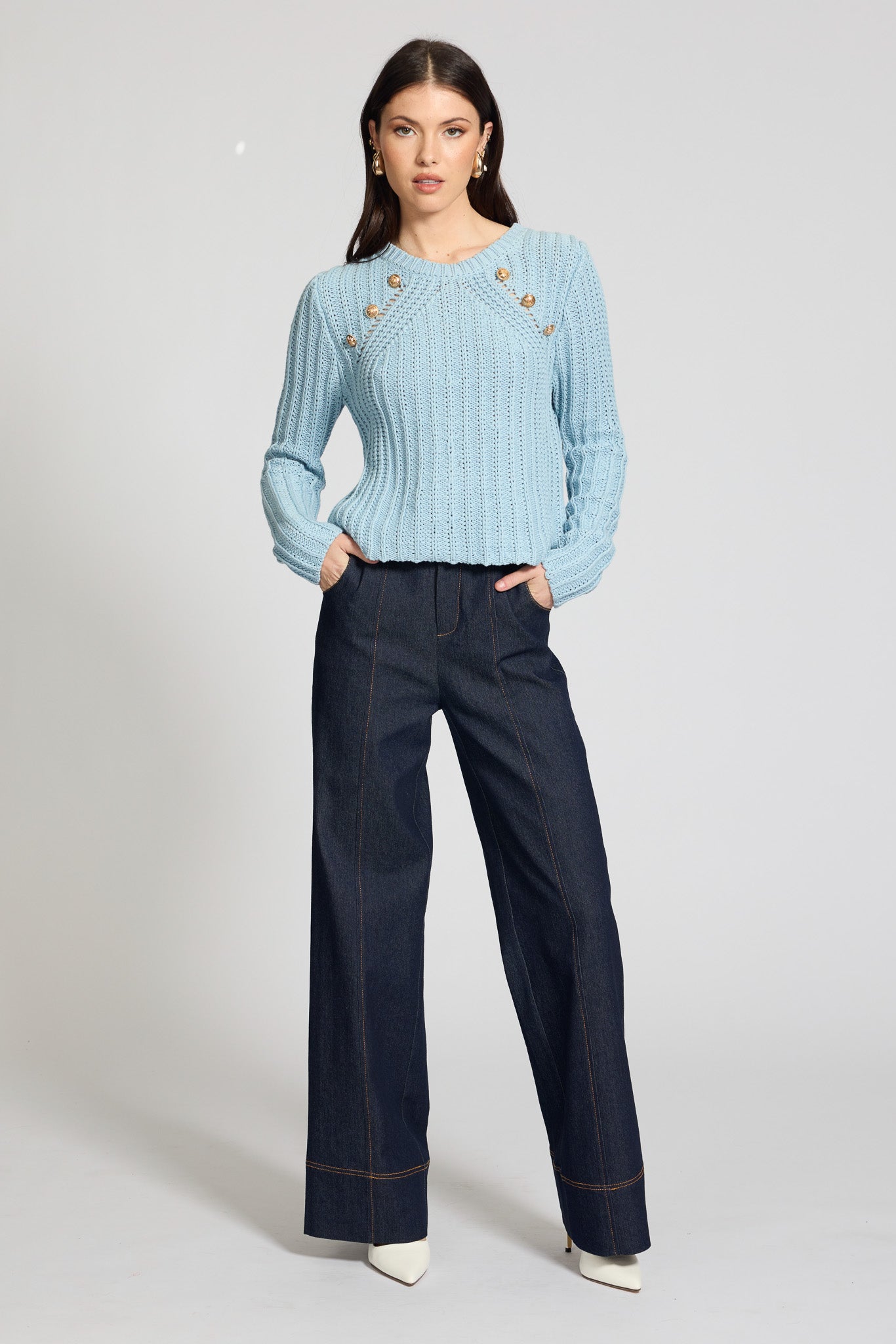 Biana Button Detail Jumper