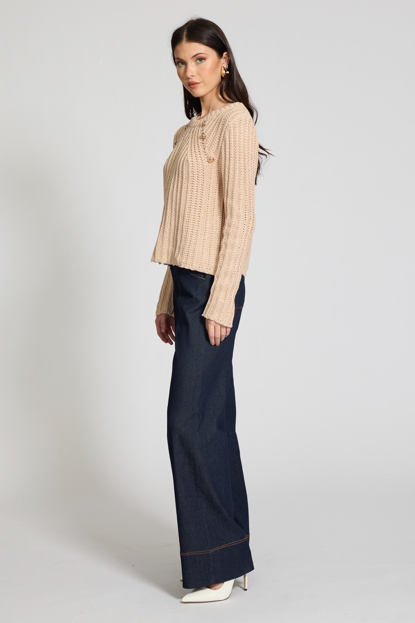 Biana Button Detail Jumper