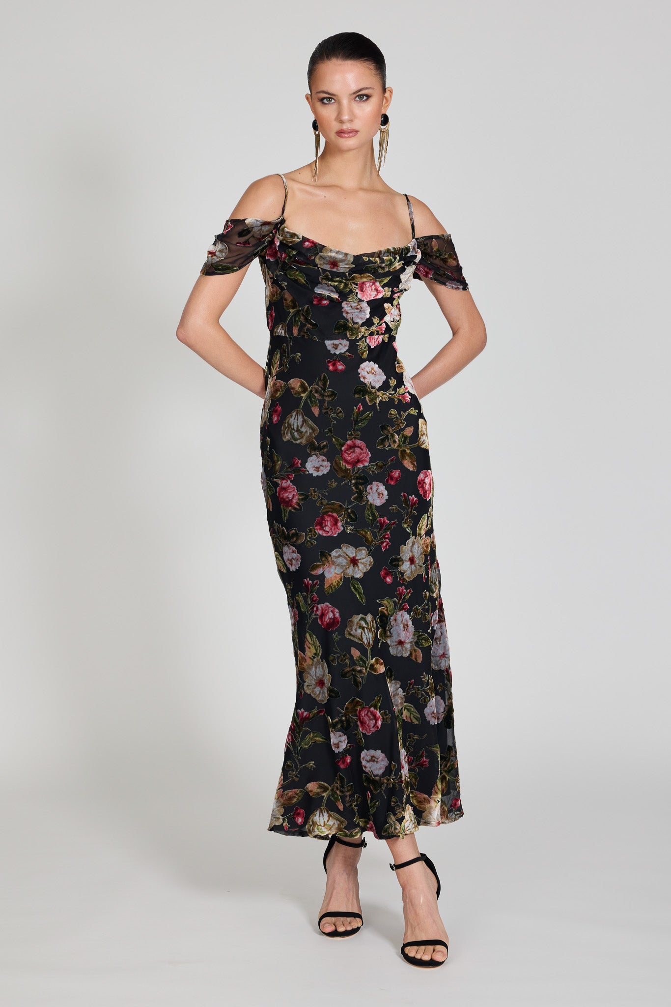 Machessa Draped Sleeve Dress