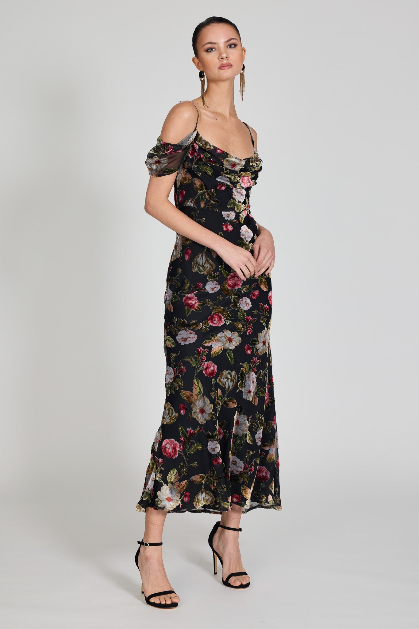 Machessa Draped Sleeve Dress