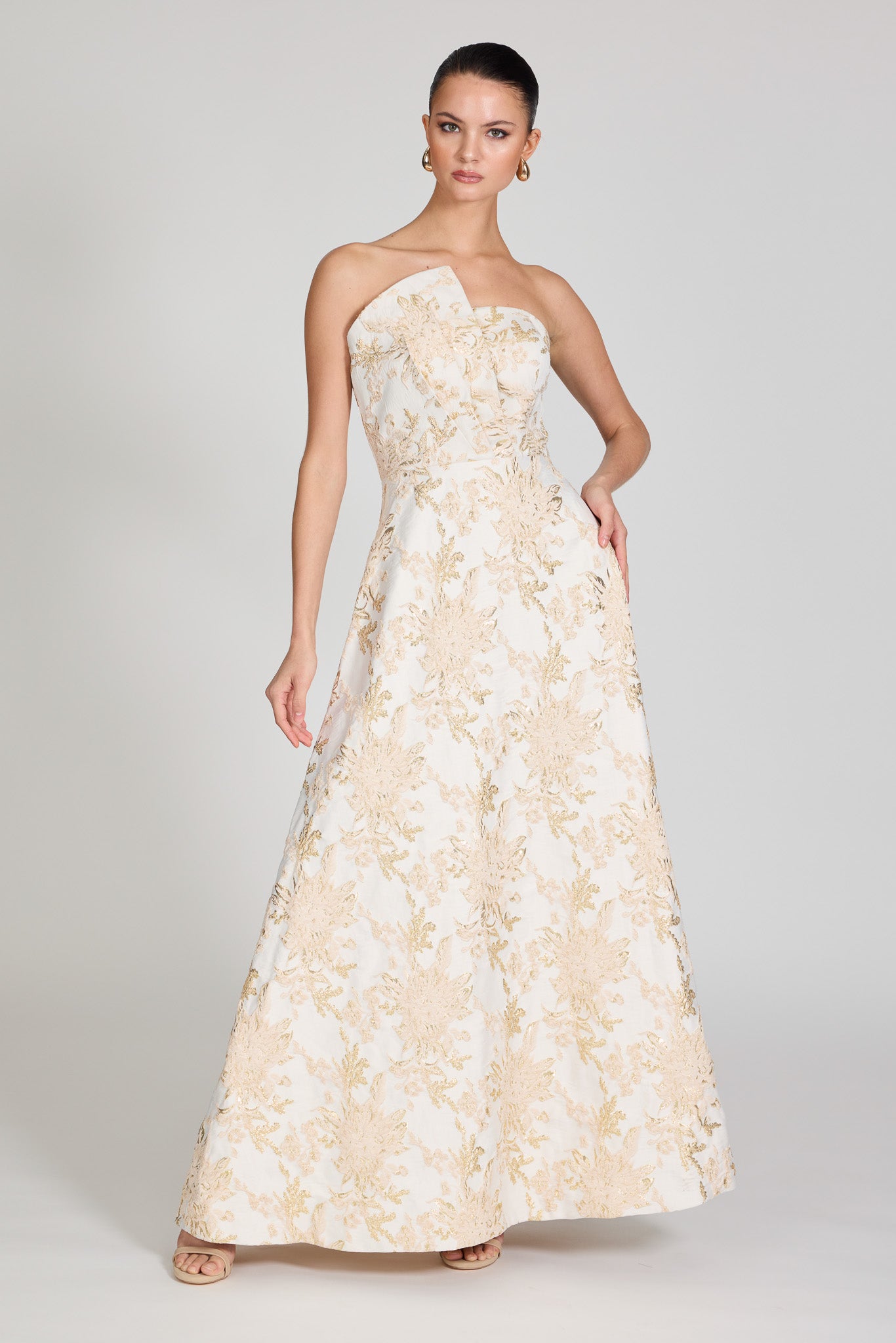 Matteau Pleated Off Shoulder Dress