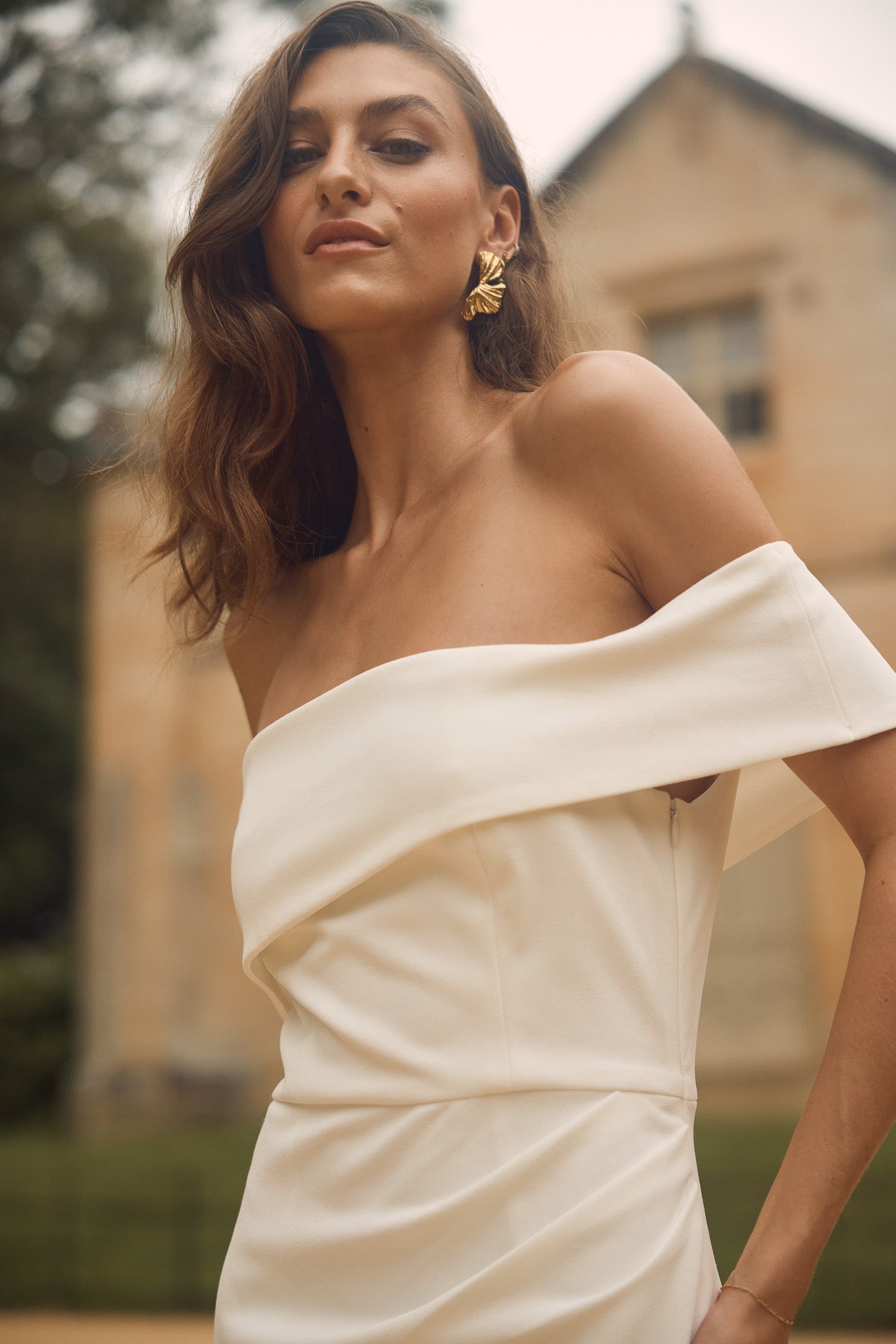Trevia Off Shoulder Maxi Dress