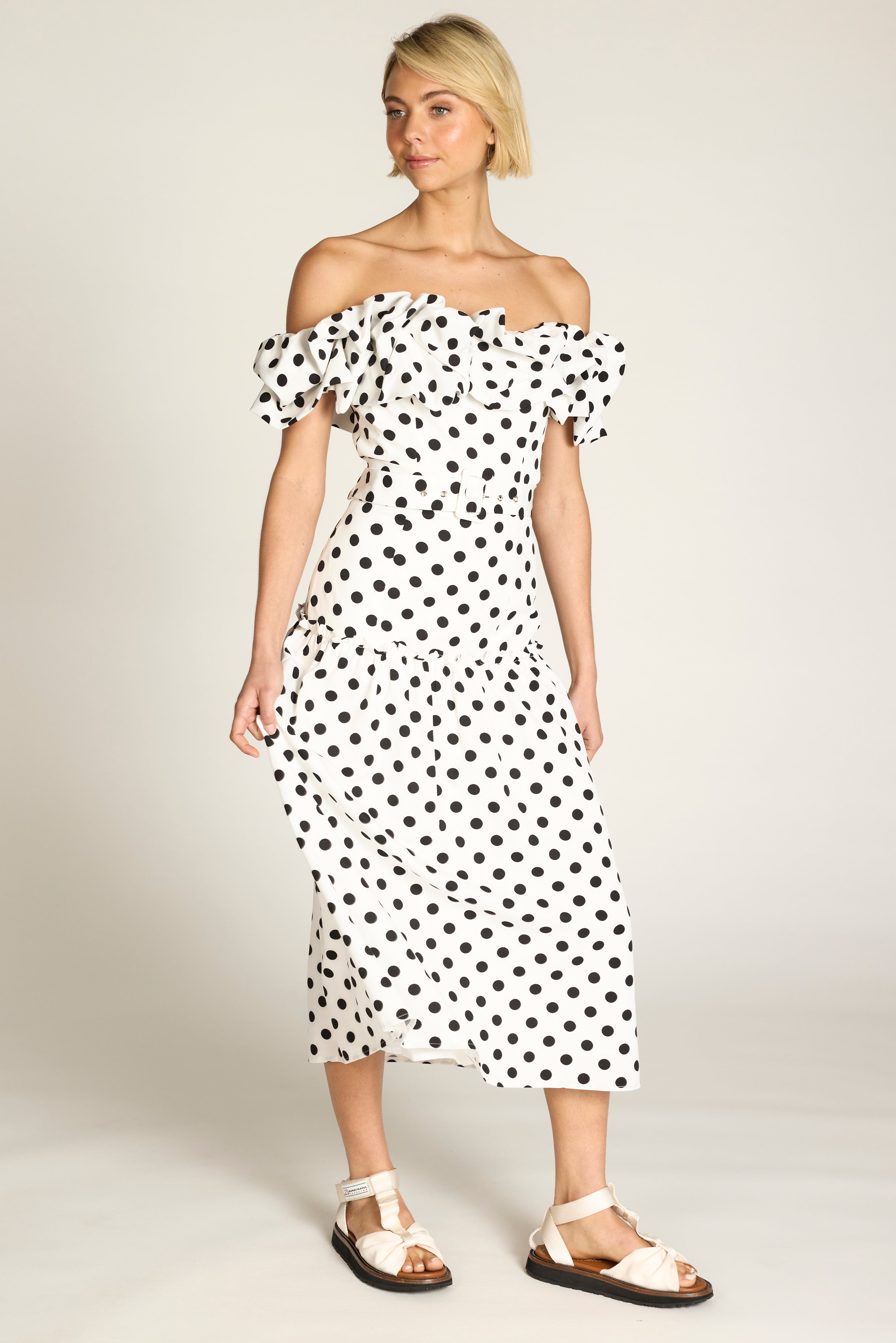 Unchain Off Shoulder Midi Dress