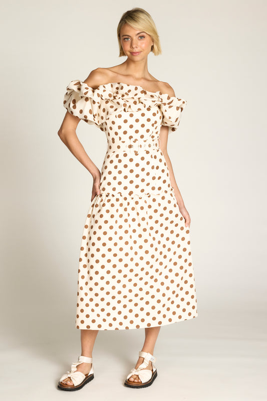 Unchain Off Shoulder Midi Dress