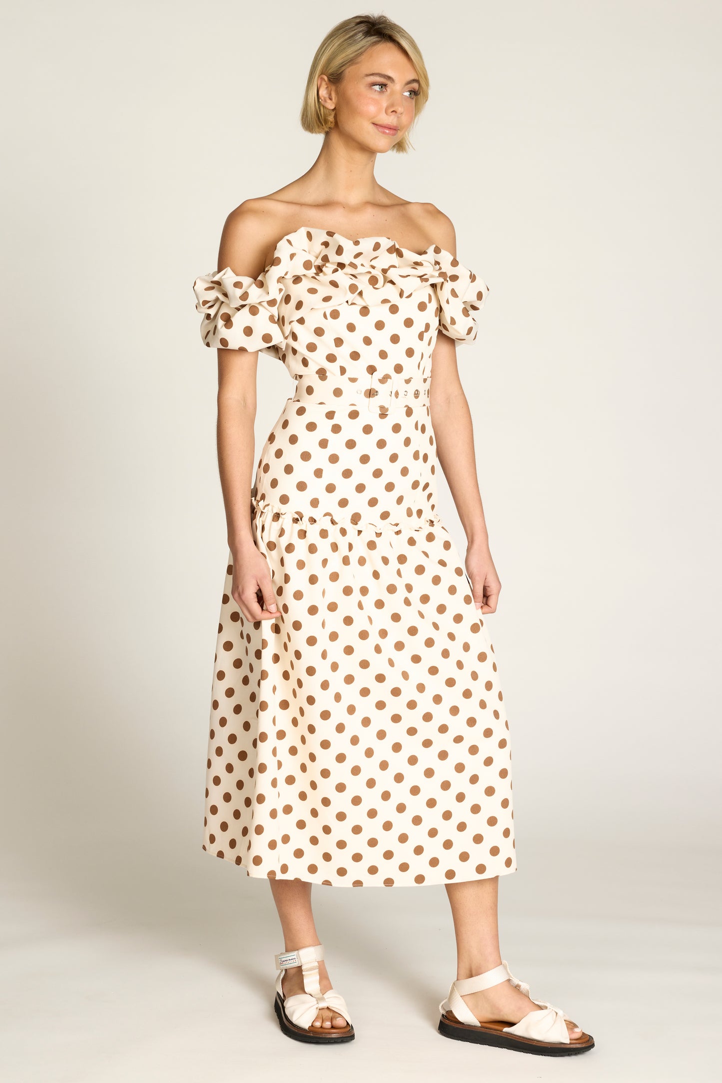 Unchain Off Shoulder Midi Dress