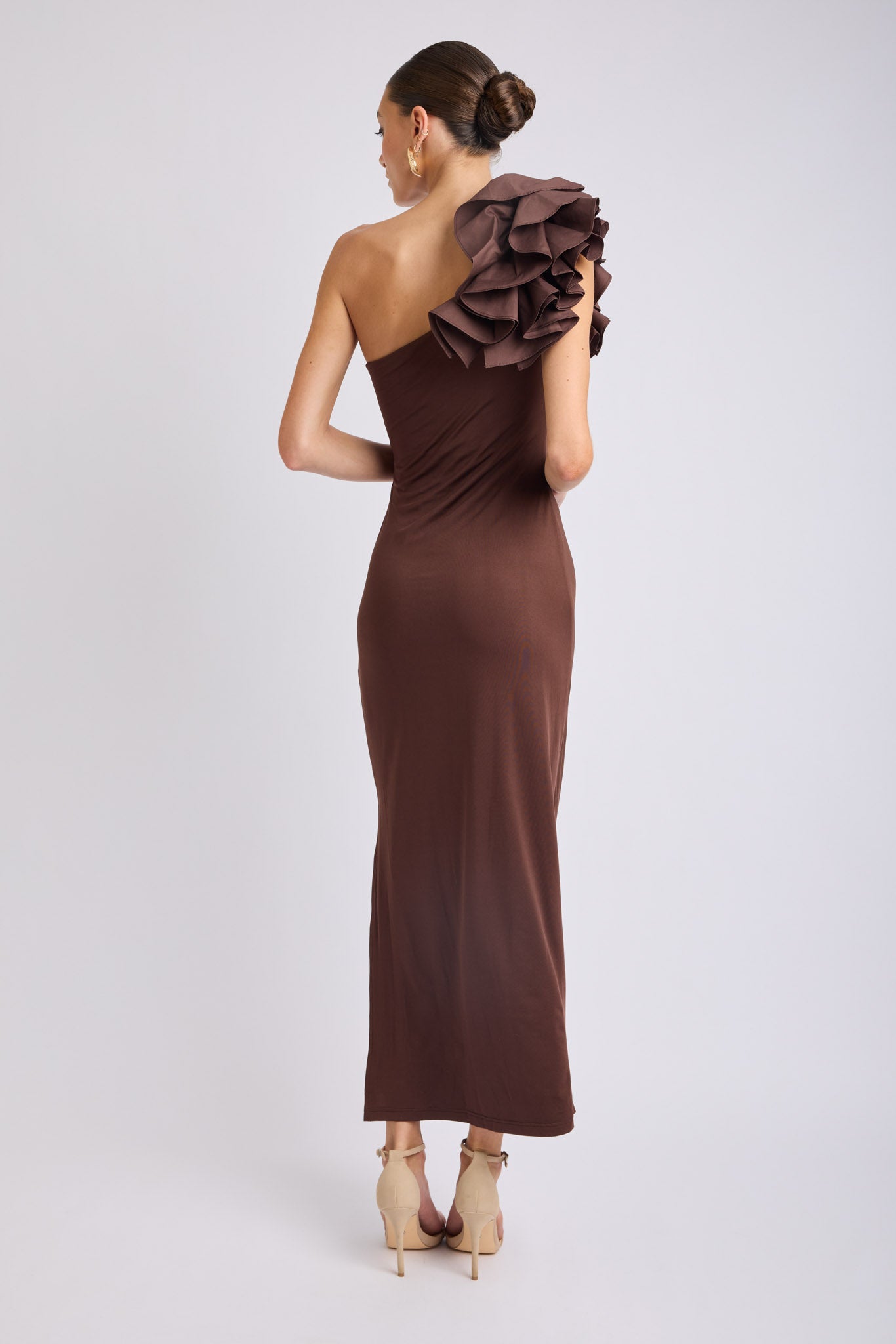 Lorena One Shoulder Ruffle Dress Lorena One Shoulder Ruffle Dress