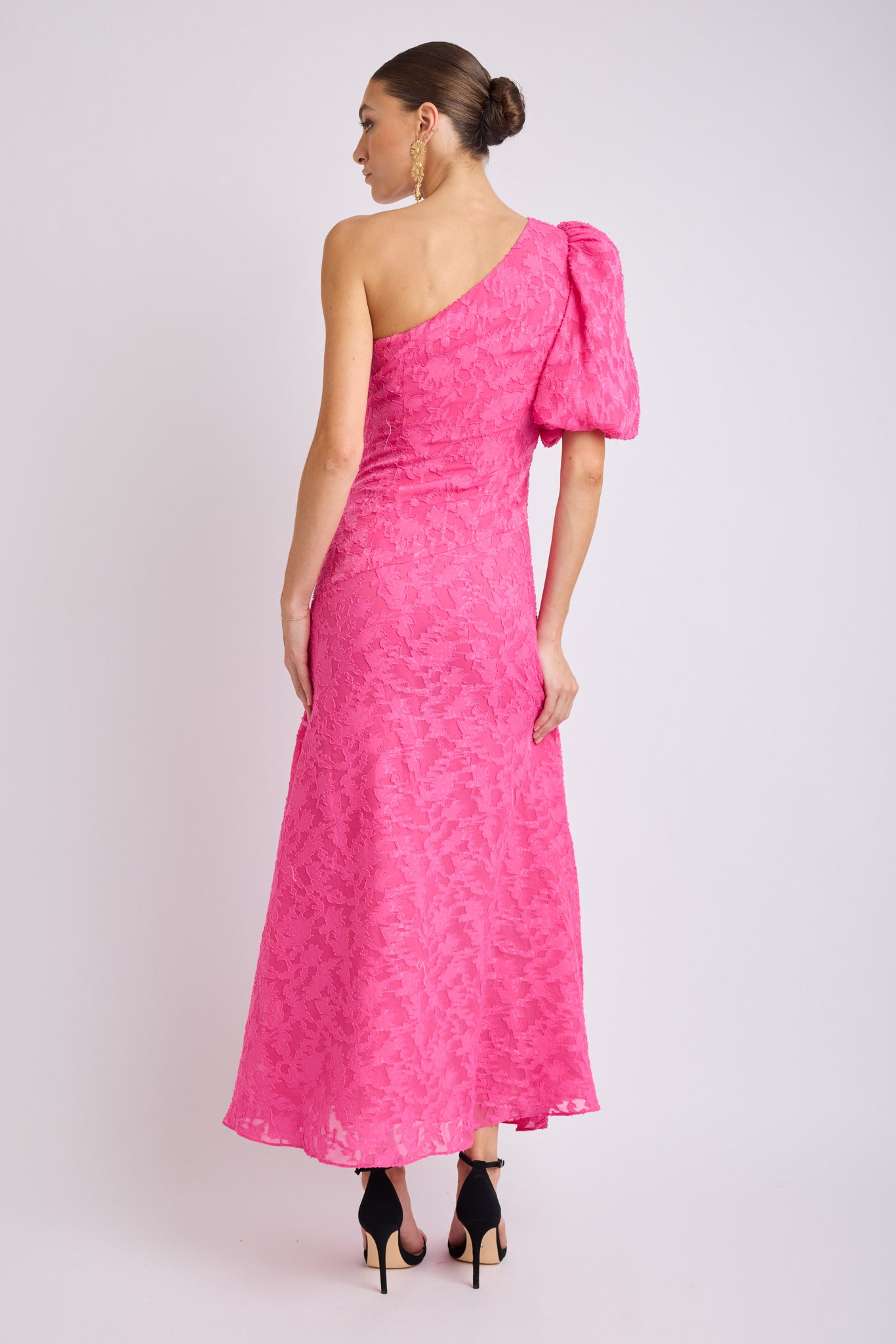 Stanley One Shoulder Puff Sleeve Dress