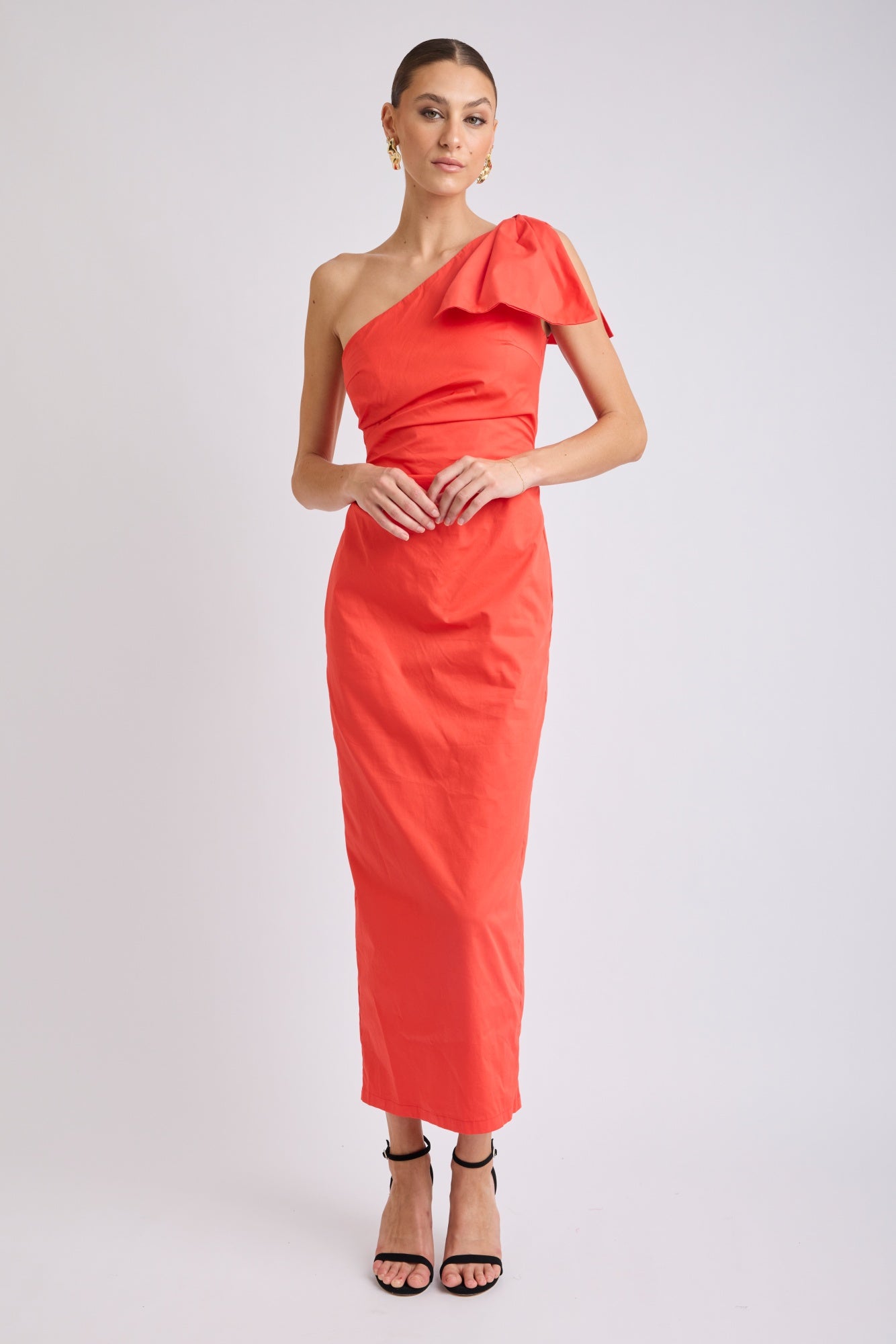 Thira One Shoulder Bow Dress
