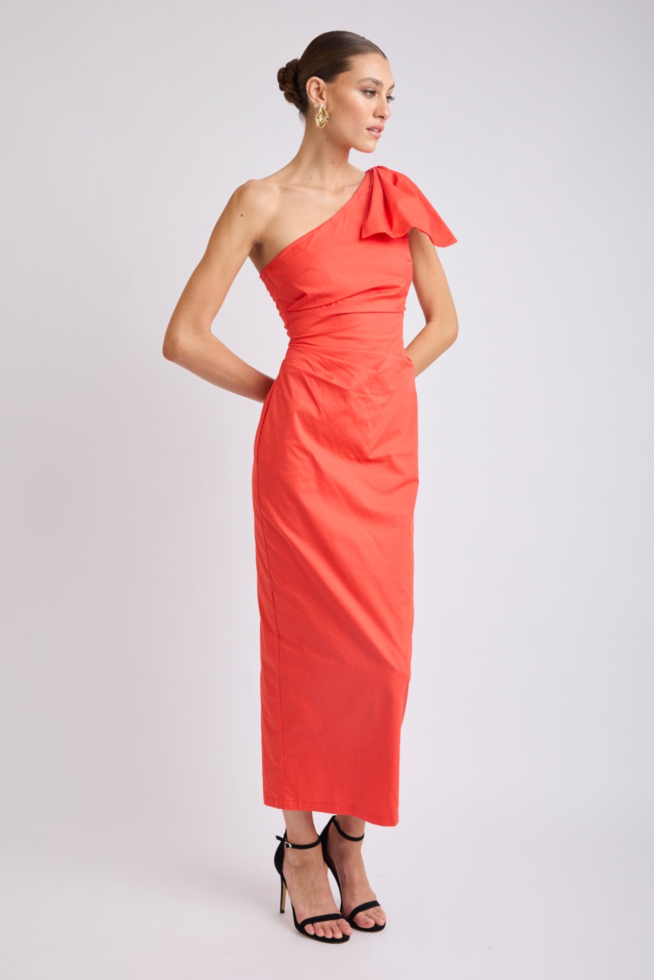 Thira One Shoulder Bow Dress