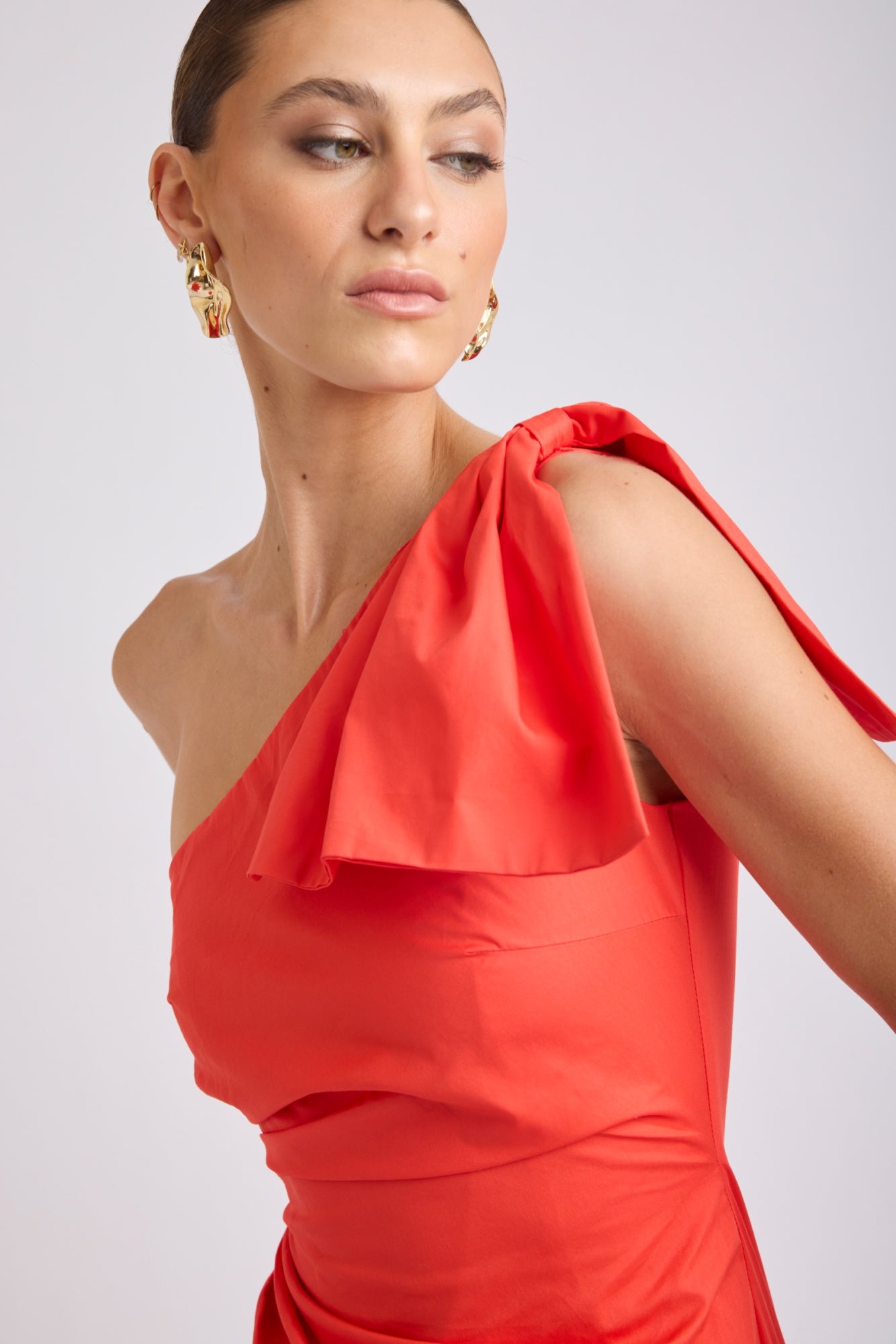 Thira One Shoulder Bow Dress