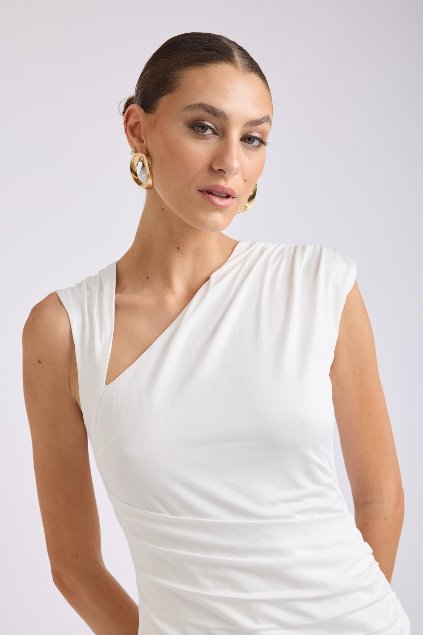 Lorena Asymmetrical Jersey Top