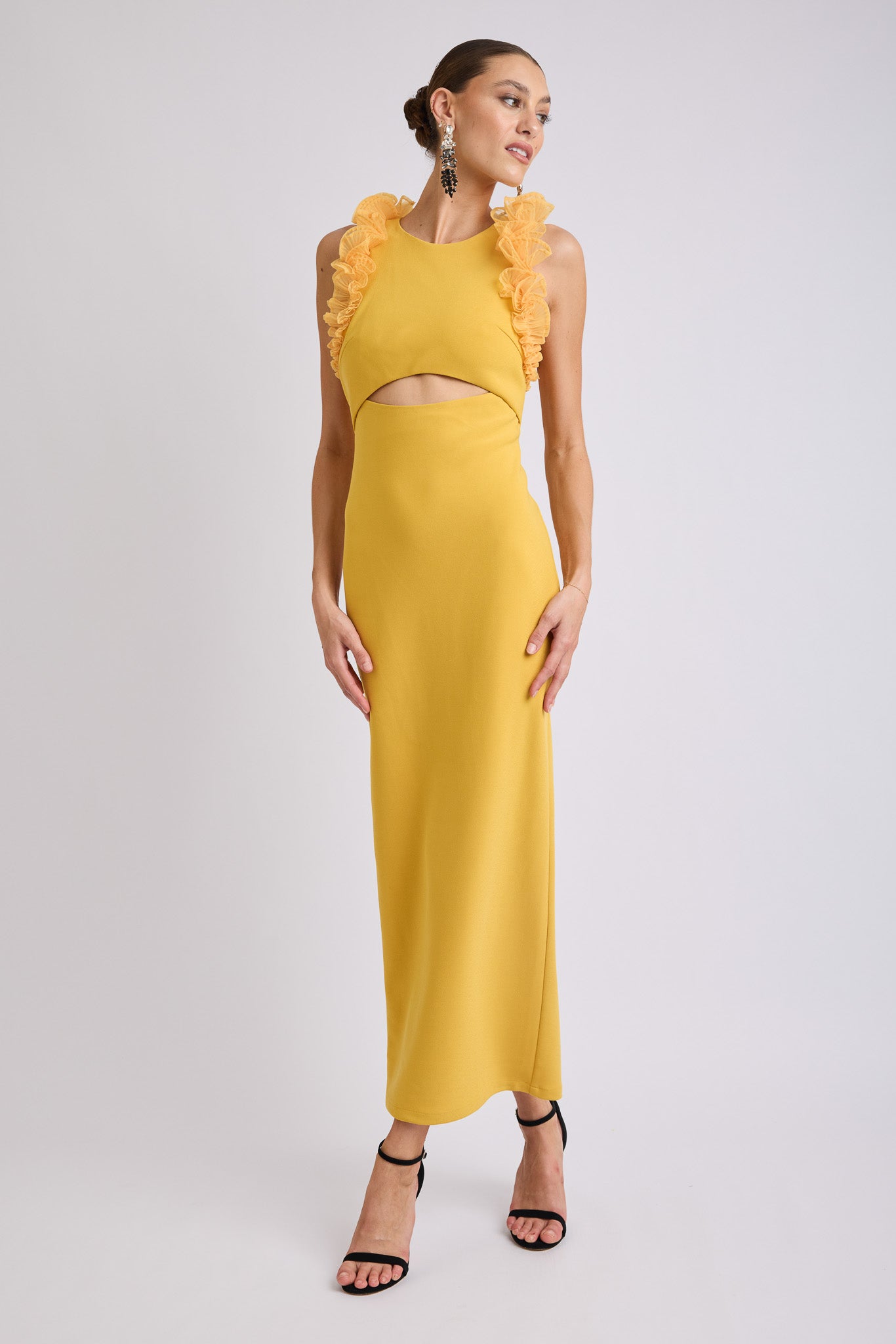 Trevia Frill Midi Dress