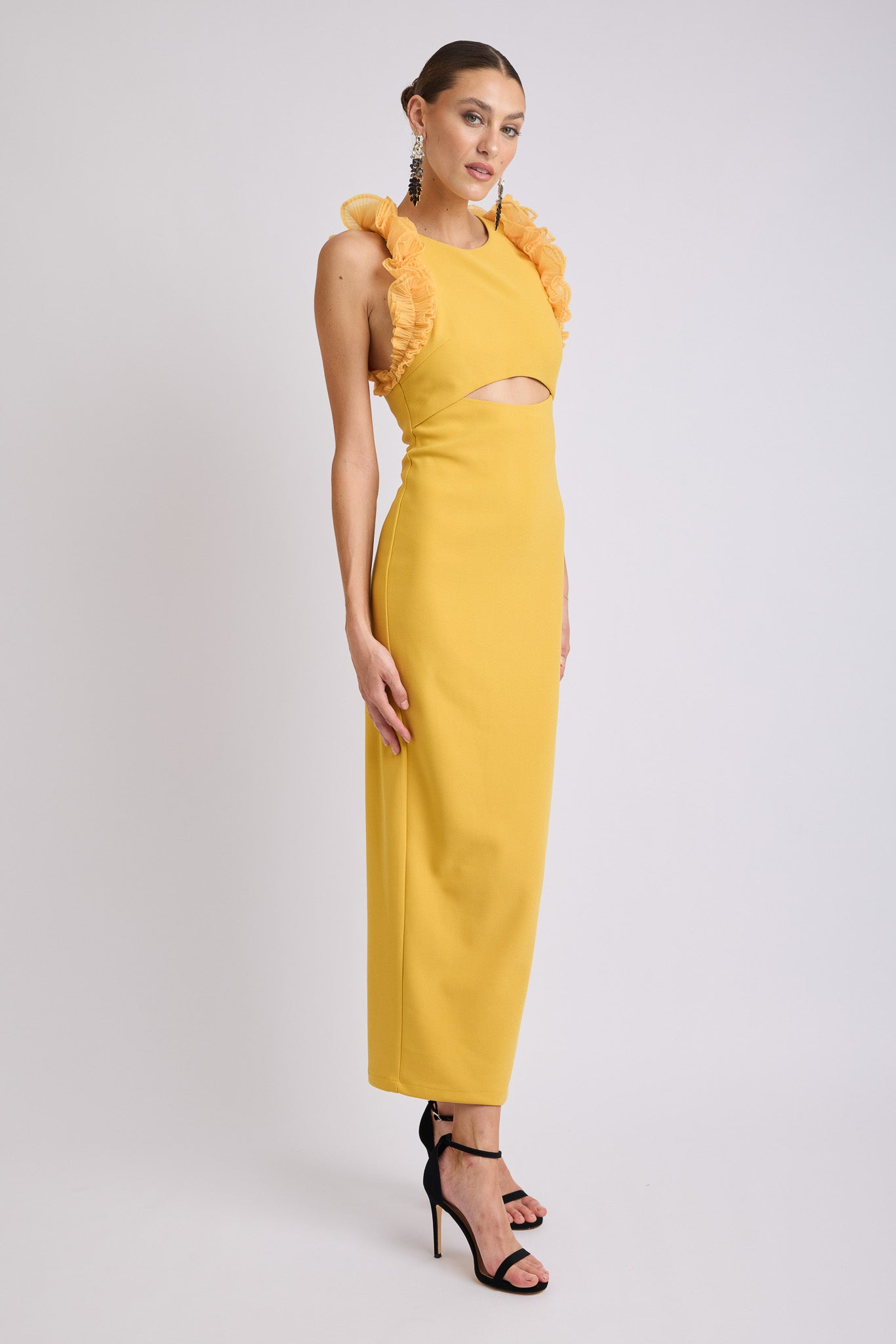 Trevia Frill Midi Dress