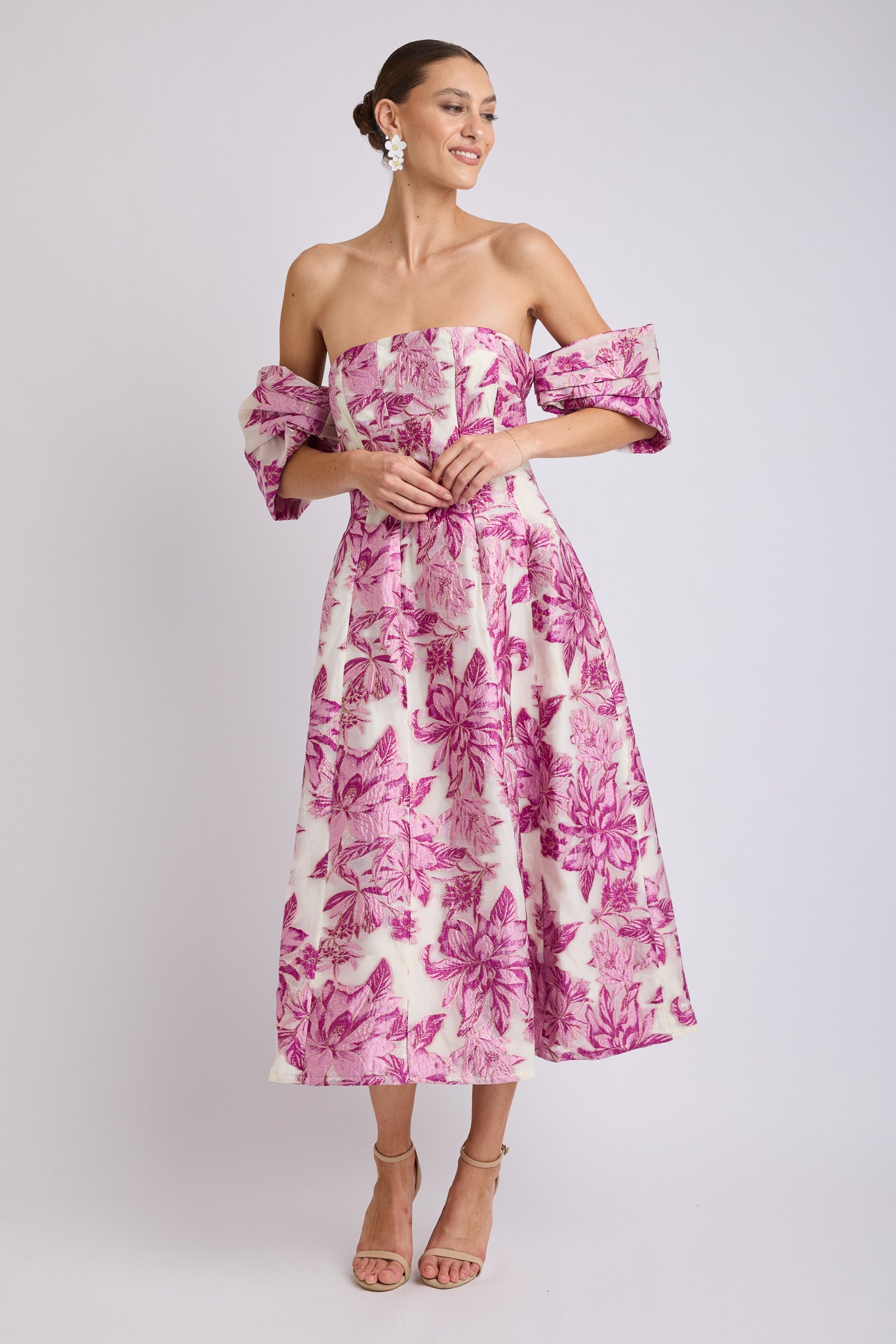 Seanna Off Shoulder Midi Dress
