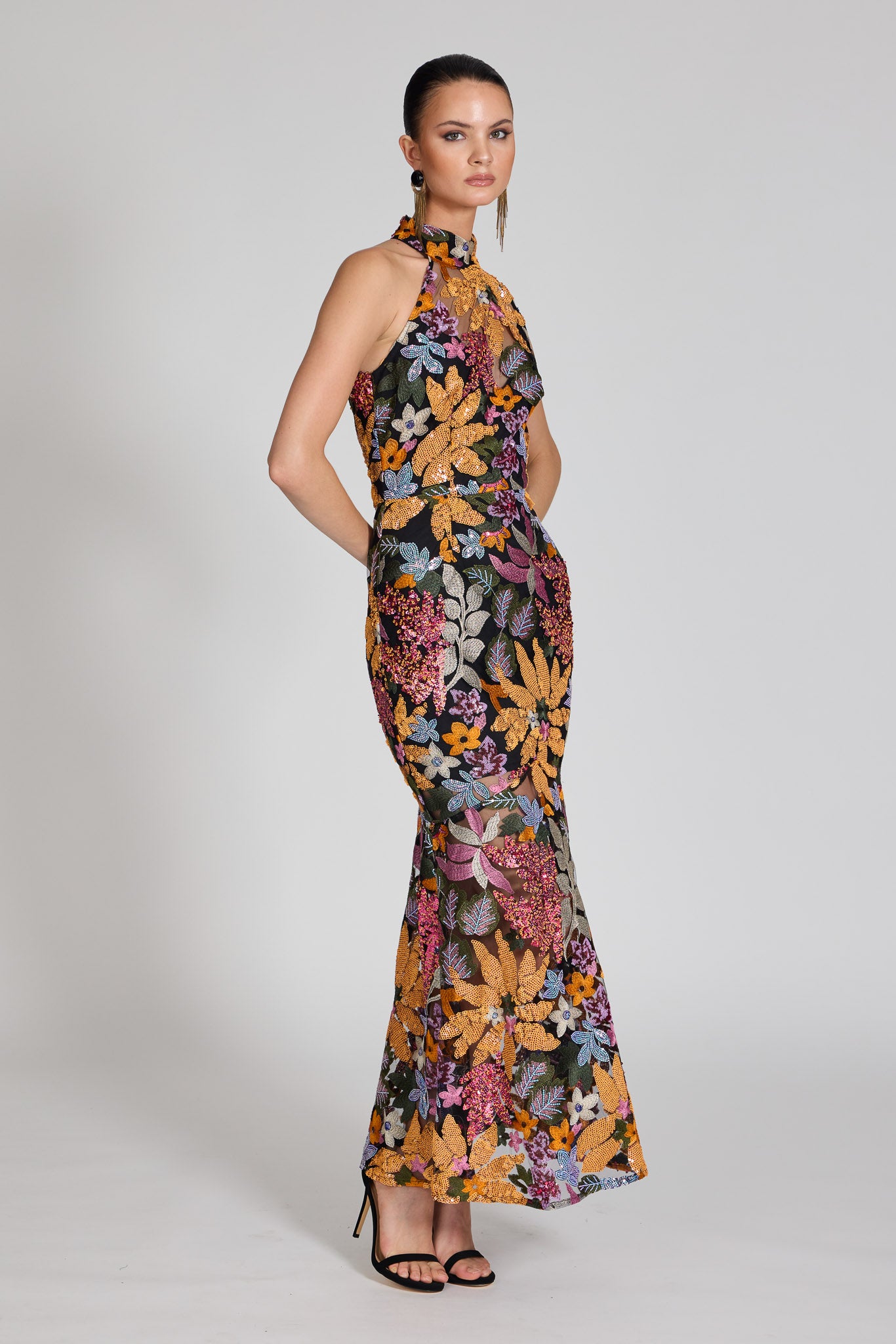 Chiara High Neck Maxi Dress