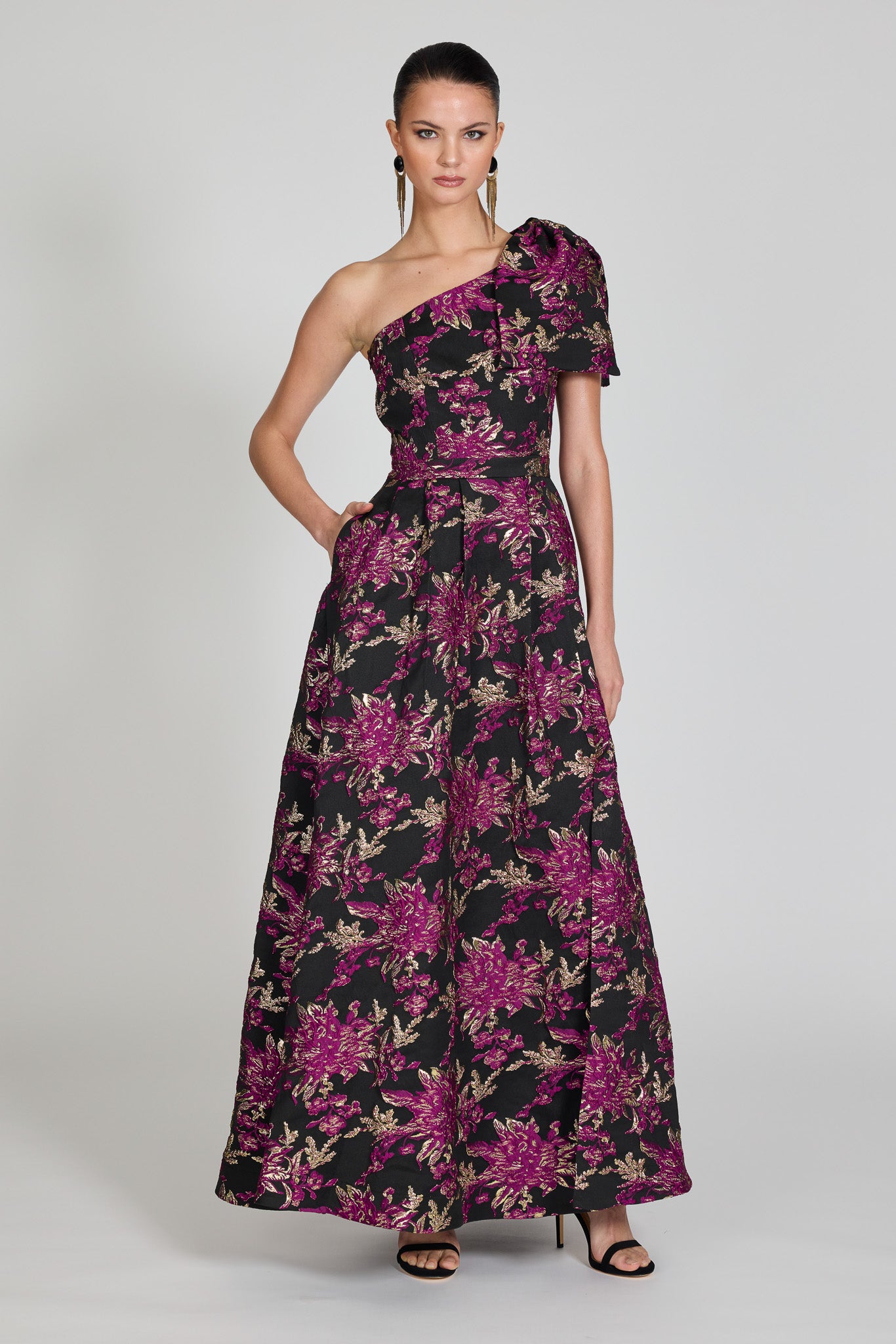 matteau one shoulder dress Gathered One-Shoulder Dress
