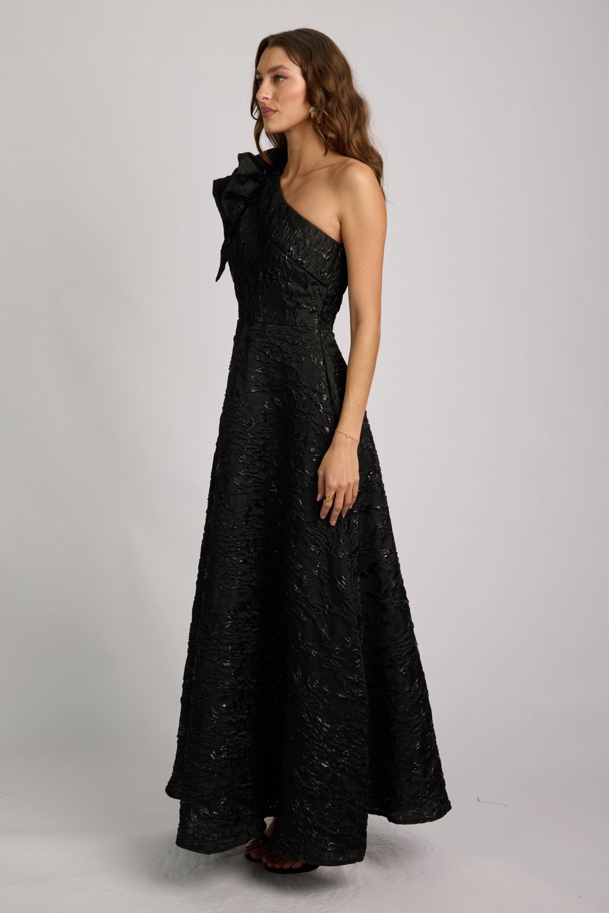 Crechia Jacquard One Shoulder Dress