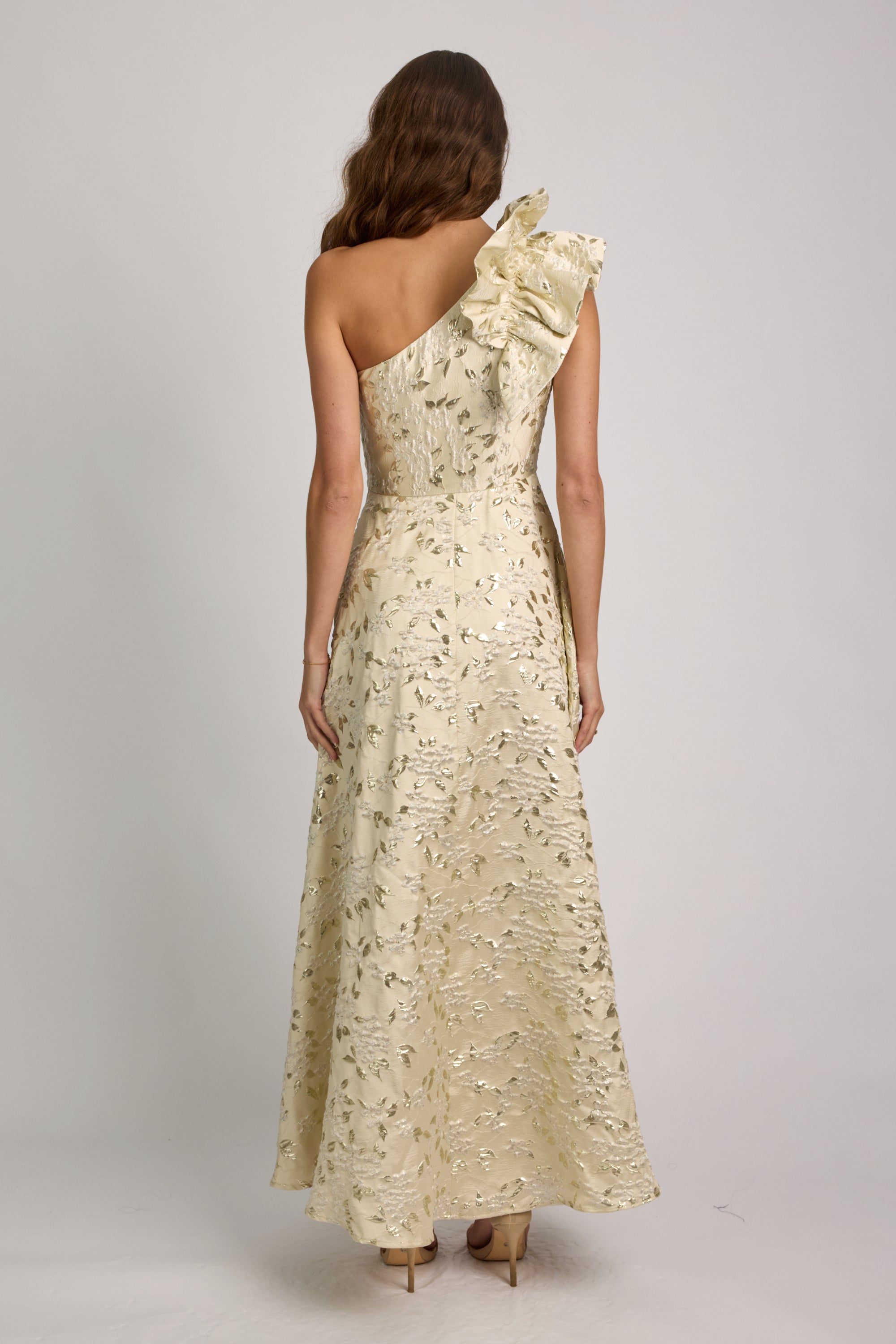 Crechia Jacquard One Shoulder Dress